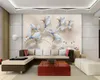 Beibehang personnalisée fond d'écran HD Magnolia Swan décoration murale fond Bijoux TV salon chambre peintures murales 3d