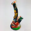 6.5 Inch Camouflage Colour Beaker Design Silicone Water Pipe Rigs With Glass Bowl Silicone Downstem Unbreakable Oil Rig Bong