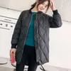 Women Down Down Parkas Ftlzz Inverno 90% Casaco de pato branco Casaco de pato elegante colarinho de beisebol fora do casual solto solto longo Luci22