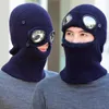 Écharpe chapeaux d'hiver pour hommes en tricot pour hommes avec des lunettes de ski Cap3707712