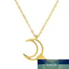 Gold Color Small Moon Pendant Necklaces Sterling Sliver Crescent Choker Necklace Statement Jewelry for Women