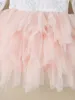 Robe Tutu à plusieurs niveaux avec panneau en dentelle pour petites filles, SHE