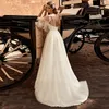 New One Shoulder Lace Wedding Dresses A Line Sweetheart Bride Dress Backless Beach Boho Wedding Gowns Vestido De Mariee