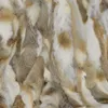 MS Softex Natural Patchwork Real Throw Factory OEM Travesseiros Cobertor de pele de coelho macio 2012222990