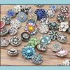 Braccialetti Charm Jewelry intero 100pcslot bk lot mix stili ginger moda 18mm rhinestone snaps snaps pulsante marchio snap dr7288395