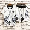 10 Styles Summer Tracksuit Men Wolf Printed Sportswear Set Men Shorts T shirt Men s Suit 2 Pieces Sets Asian Size LJ201126