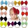 Baby Girls Bows Headbands Toddler Nylon Elastic Hair Accessories Kids Bowknot Headwear Newborn Decor