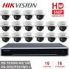 Hikvision Видеоизобразность Kit CCTV Система 16 каналов POE NVR 16 шт. 5 МП IP-камеры Купол Открытый HD Главная / Офисная безопасность