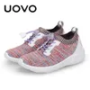 Uovo Kids Sport Shoes Boys Running Spring Children 통기성 메쉬 신발 소녀 패션 운동화 #30-37 LJ201202