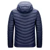 DARPHINKASA Cappotto invernale da uomo Parka Giacca impermeabile con cappuccio Cappello staccabile Giacca da uomo Tinta unita Ultraleggero Cappotto Parka da donna 201209