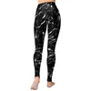 All-match Pantalon Gym Leggings Femmes Yoga Vêtements Pantalon Marbre Noir Femme Strechy Jeggings Femme Mode Fitness Costumes S ~ 2XL H1221