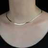 whole 100 925 sterling silver italy chain 3mm width snake herringbone chain necklace 16 18 925 silver284D