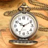 Bronze 13. August 1896 State Design Männer Frauen Quarz Analog Taschenuhr Halskette Kette mit arabischer Ziffernzifferblatt reloj de bolsillo176z
