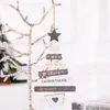 1 pièces joyeux noël coloré en bois pendentifs ornements enfant cadeau arbre de noël ornement bois artisanat pour la décoration de fête de noël