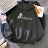 パーカースウェットマンデスノートプリント原宿服ファッションウィンターポケットヒップホップストリートウェアフード付きメンズ特大パーカーH1227