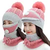 Prezent Winter Ciepły Unisex Czapka Czapka Przenośna Sportowa Sportowa Knit z Szalikiem USB Podgrzewany Kapelusz Ustaw Zmywalna ochrona twarzy Gruba