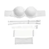 Nova Mulheres sexy Bras anit-cabresto navio sem alças diária malha do laço do fio Bralette osso 32 34 36 38 40 42 44 46 B C DD DDD E F G 201014