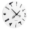 Barber Mur Clock Barber Equiment Tools Wall Horloge Modern Design Shop Business Sign Watch Beauty Hair Salon6426224