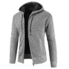 Men's Winter Thick Casual Sweater Cardigan Cotton Hooded Men Autumn Fashion Knitwear Outwear Warm Sweater Jumper Coat Men 201126