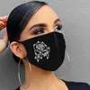 Fast Delivery 1PC Women Reusable Outdoor Christmas Drill Breathable Fashion Cotton Mask Bandage Masque diamond Butterfly pattern