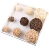 Feestartikelen Rotan Rieten Bal Rustieke Gebieden Ballen Voor Handgemaakte Kerstmis Bruiloft Thuis Party DIY Decor Kind Huisdier Toys Tafel Vaas Filler SN6250