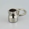 Keychains Creative Coffee Key 3D Three Dimensional Pot Drawing Jar Metal Practical Appliance