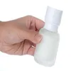 Pot de crème de bouteille en verre dépoli de 50 110 150 ML avec le couvercle blanc de pompe pour l'emballage cosmétique de sérum/lotion/émulsion/fond de teint