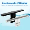 LED Akvariumlampa Växtlampa Passar Tankar 3-8mm Tjocklek Aquatic Lamp Aquarium Bracket Light UD88 Y200922