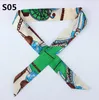 Fashion Multifunction Print Scarf For Handbags Handle 17 colors Head wrap scarfs Ribbon Women's turban triangle headband Silk Scarves GD890