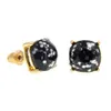 inspirerad stil opal glitter studs guld regnbåge torget charms stud örhängen kvinnor mode smycken örhängen