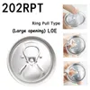 202# 52MM Aluminum Pull Ring Lid Beverage Soda Drink Beer Cola Lids Food Can Cover Easy Open Top Lid Various Styles In Self-seal Pulling Ring Jar Protector Cover Cap