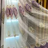 Europejskie włoskie flaneli fioletowe zasłony do sypialni jednolity kolor velvet valance kurtyny tkaniny okno salon wyczyścić1