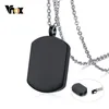 Vnox Mens Cremation Urn Necklace Black Rostfri Steel Dog Pendant Memorial Cherish Love Gifts Jewelry 2010137593387