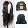 Vague de corps U partie perruques perruques de cheveux humains sans colle perruques brésiliennes 150 pour les femmes couleur naturelle faite à la Machine Wig4281917