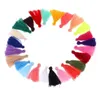 30pcs colore mini nappa frangia fai da te materiale cotone cordoncino nappa trim indumenti tende nappe decorative nastro di pizzo accessori h jllqPs