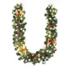 Christmas Decorations Ornaments Xmas Tree Garland Rattan Home Wall Pine Hanging Green Artificial Wreath Fireplace Year Decor 201203