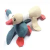 Lovely Cat dog toys Cat puppy pet chew toy animals geese plush Cartoon bite Linen cloth Wild goose squeak toy6785642