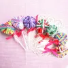 ins love lollipop girls scrunchies 귀여운 아기 머리 scrunchies 여자 헤어 밴드 소녀 헤어 액세서리 키즈 헤어 넥타이 24pcs / set