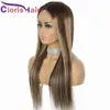 P4 / 27 Honey Blonde en dentelle de couleur perruque avant T Piete droite Highlight Blond Ombre Human Hair Brésilien Vierge Wigsless Wigs for Black Women Natural Hirline