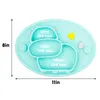 QShare Baby Siliconen Plaat Servies Kinderen Voeding Feeding Container Placemat Zuigelingen Zuighoek LJ201221