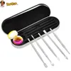 6PCS Wax Carving Stainless Steel Dab Tool Set Silicone Container and Protective Metal Carrying Case Included
