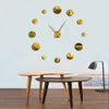 Круглая Reloj de Pawed Clock Зеркало акриловые Дома Декор DIY Простой Дизайн Безрамные Гигантские Настенные Часы Современные Часы 3D Наклейка LJ200827