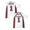 Custom Antonio Brown 1# High School Football Jersey Embroidery Ed White Any Name Number Size S-4xl Jerseys Top Quality