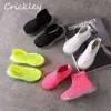 Çocuklar sneakers örgü ayak bileği spor ayakkabı erkek kızlar için rahat ayakkabılar şeffaf taban rahat yüksek kaliteli çocuk ayakkabı 220121