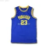 Tanie niestandardowe # 23 Barack Obama Punahou Jersey White Blue College Szyte Koszulki do koszykówki XS-5XL NCAA