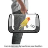 Portador de pájaros ligero, transparente y transpirable, mochila de viaje para loros al aire libre, turismo de 360 grados, adecuada para otras aves