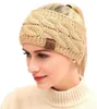 CC Hairband Colorful Knitted Crochet Twist Headband Winter Ear Warmer Elastic Hair Band Wide Hair Accessories 2021