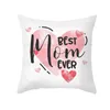 mother's day cushion cover happy mother's day floral printed 18x18 inch peach skin sofa throw pillow case home decor