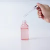 100 قطع الوردي الزجاج الزيوت الأساسية العطور زجاجات السائل كاشف ماصة زجاجة العين القطارة الروائح 5ML-100ML بالجملة