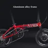 Disc Brake 16 Inch Folding Bike Bicycle 9-speed Ultra Light Urban Road Bicycles Bikes Outdoor Sports Multi Speed Cycles